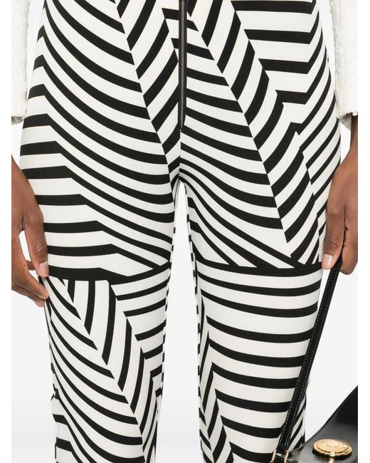 Gemy Maalouf White Stripe-Pattern Trousers