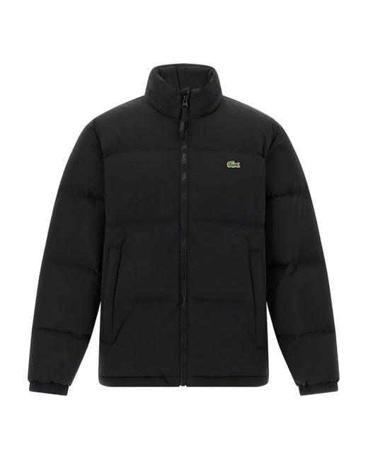 Plumífero Con Cremallera Lacoste de hombre de color Black