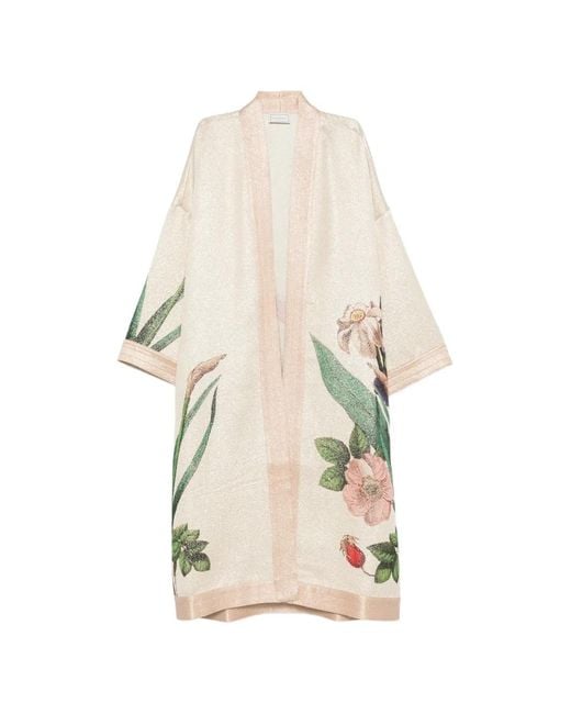 Pierre Louis Mascia White Veste Ouverte À Fleurs Pax