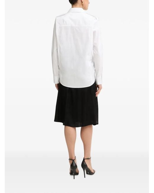Silvian Heach White Murris Layered Panelled Midi Dress