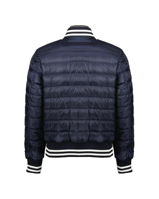 Moncler Blue Reversible Zipped Bomber Jacket for men