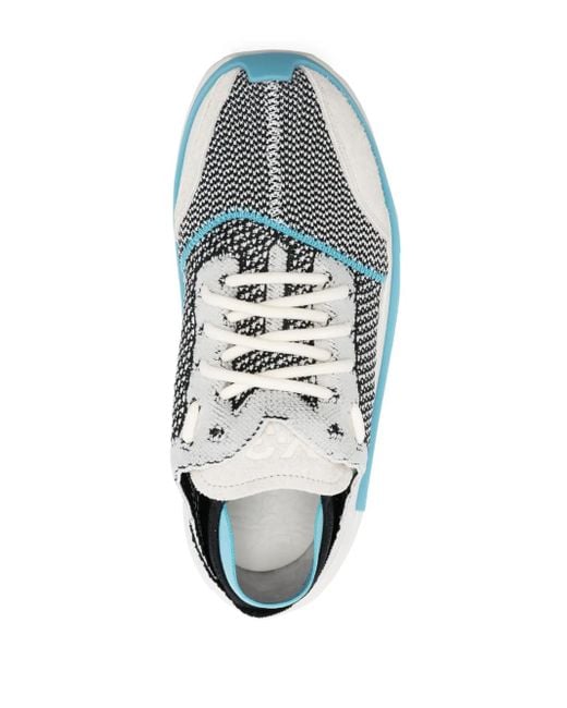 Y-3 White Qisan Knit Sneakers Shoes for men