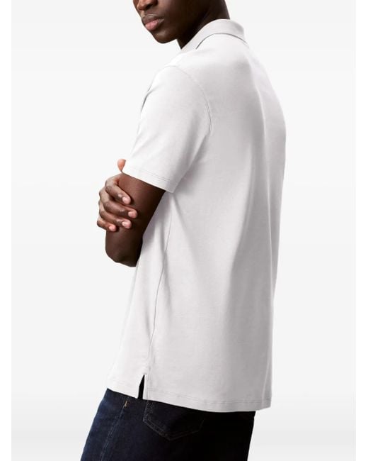 Calvin Klein White Buttoned Polo Shirt for men