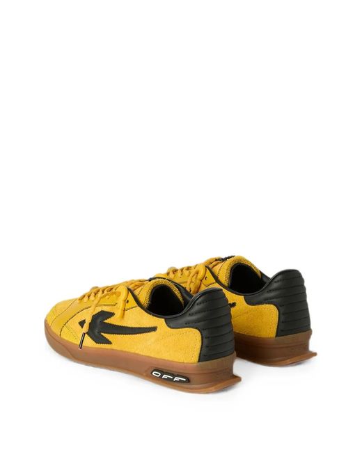 Off-White c/o Virgil Abloh Yellow End Of Play Panelled Sneakers for men