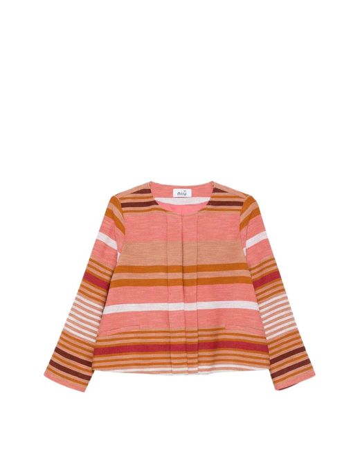 Niu Orange Striped Jacket