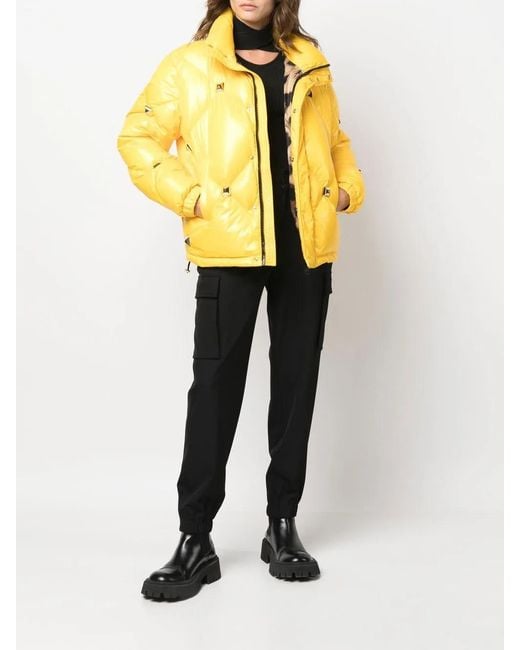Philipp Plein Yellow Short Puffer Jacket