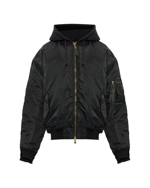 Vetements Black X Alpha Industries Hooded Bomber Jacket for men