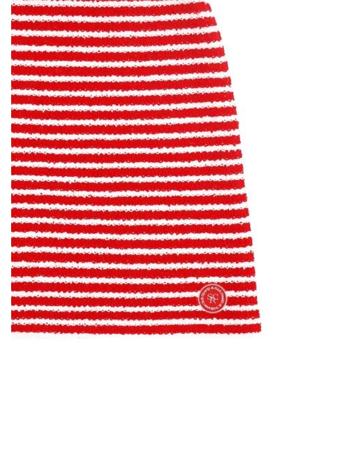 Sporty & Rich Red Striped Mini Skirt
