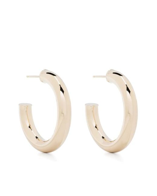 Zoe Chicco Natural 14Kt Medium Hollow Hoop Earrings