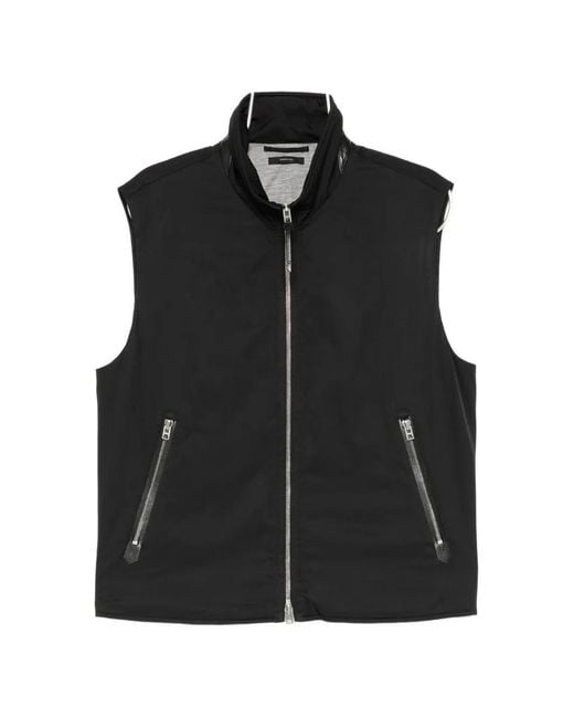 Tom Ford Black Zip-Up Gilet for men