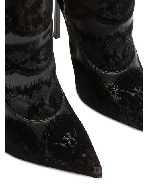 Casadei Black 120Mm Lingerie Boots