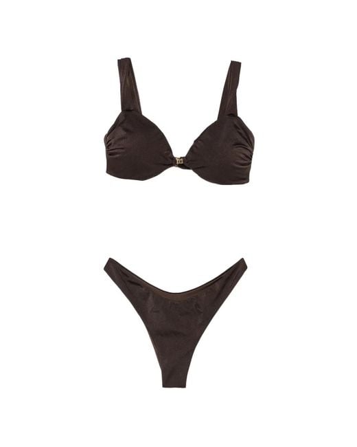 Bikini Con Placa Del Logo MATINEÉ de color Brown