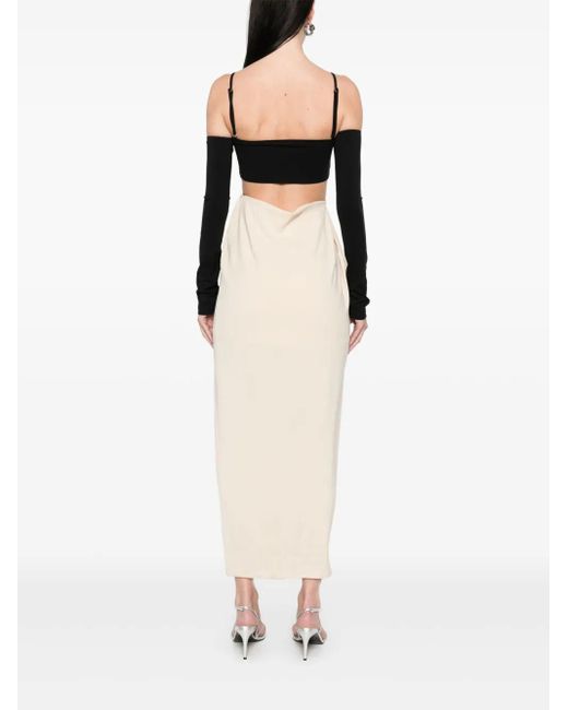 Nanushka Bandeau Gedrapeerde Maxi-Jurk in het White