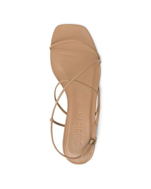 STUDIO AMELIA White Cross-Front Sandals