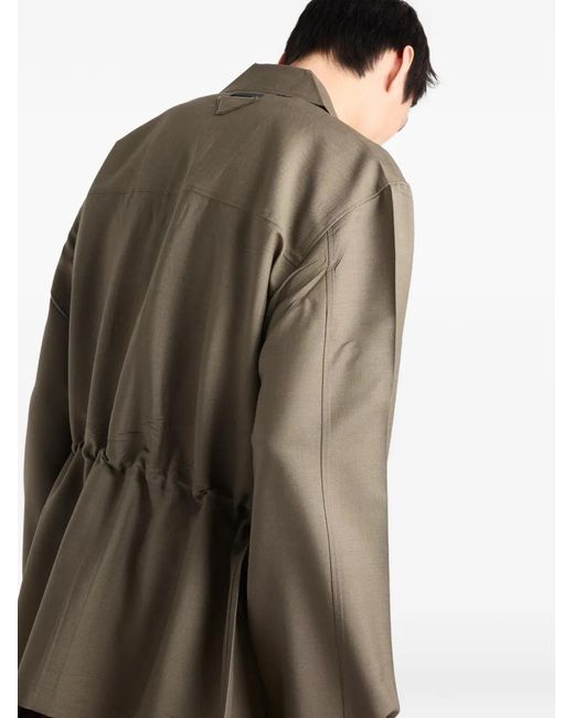 Prada Brown Veste Safari En Mohair Et Laine for men