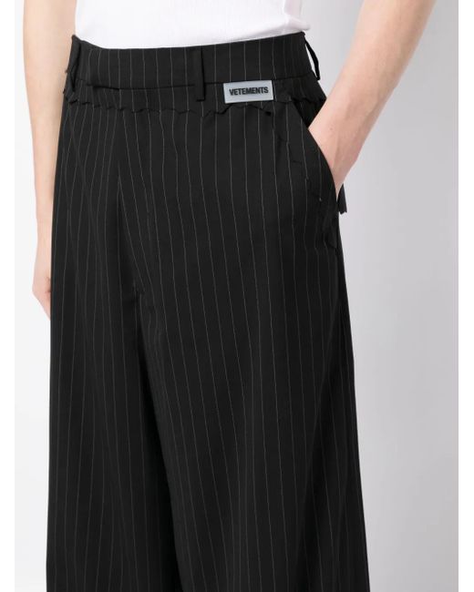 Pantalon Ample À Fines Rayures Vetements pour homme en coloris Black