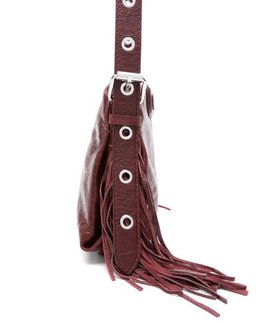 Maje Purple Mini Miss M Leather Shoulder Bag