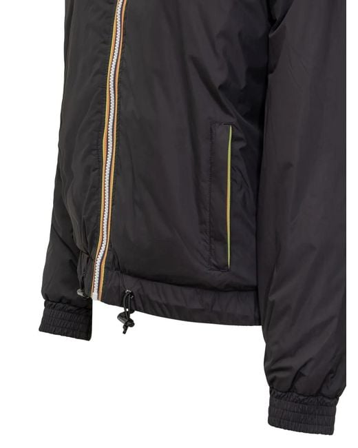 K-Way Black Albine Zip Hooded Jacket