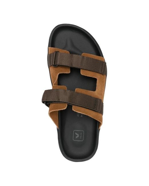 Veja White Arpoador Touch-Strap Suede Sandals for men