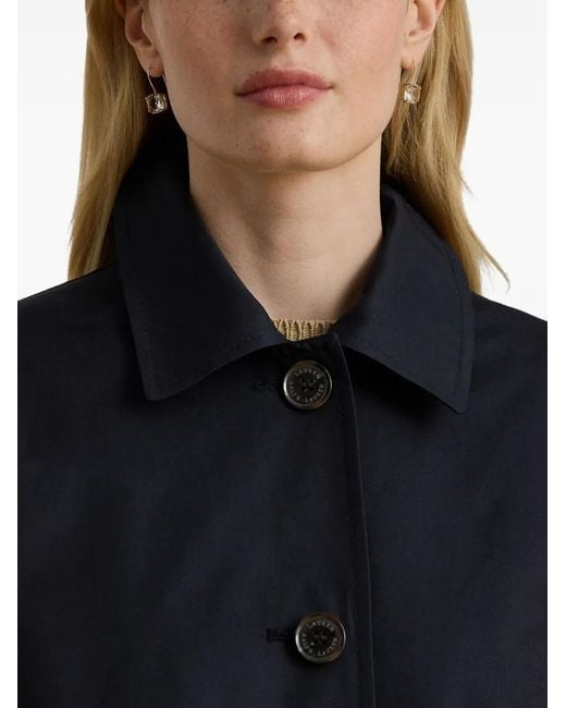 Ralph Lauren Blue Hooded Button-Up Coat