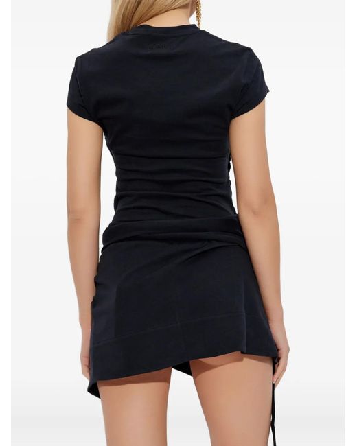 Isabel Marant Black Gathered-Detail Cotton T-Shirt