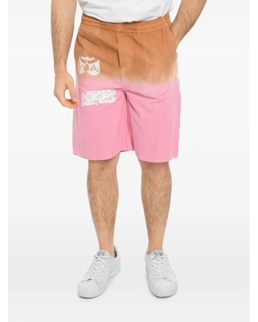 Vyner Articles Pink Logo-Print Shorts for men