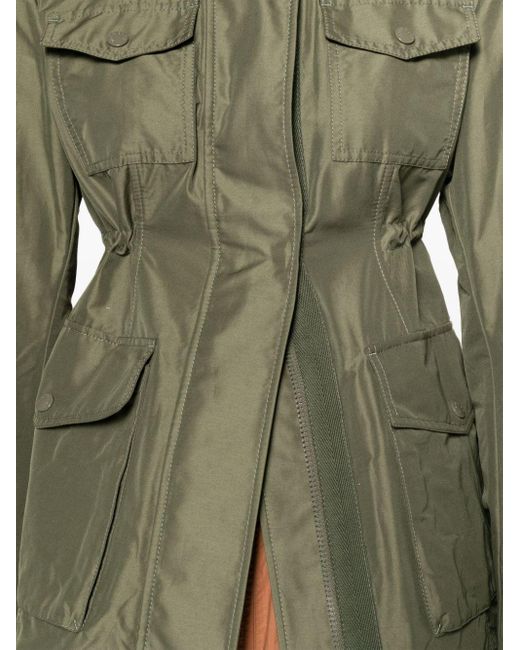 Moncler Green Ilo Concealed-Hood Jacket