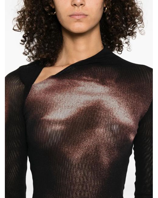 Jean Paul Gaultier Black Body Dust" Print Dress