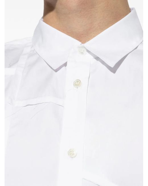 Comme des Garçons Gerafeld Overhemd Met Patchwork in het White voor heren