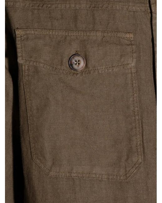 Altea Brown Buttoned Front-Pocket Shirt Jacket for men