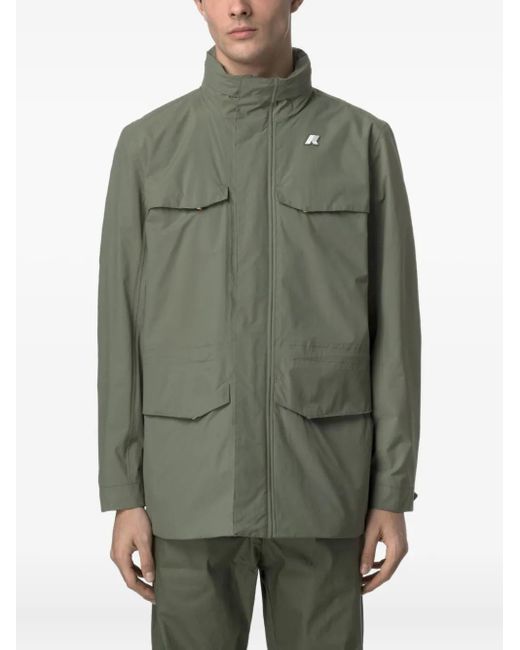 K-Way Green Pocketed Jacket for men