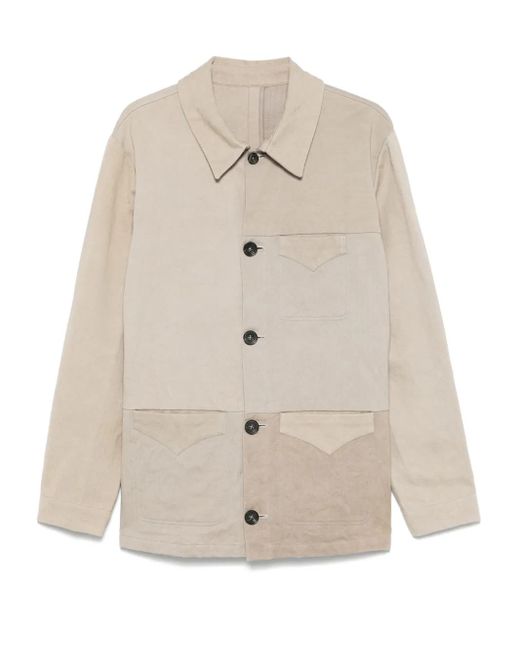 LOÏS DIONISIO Jacke mit Kontrasteinsätzen in Natural für Herren