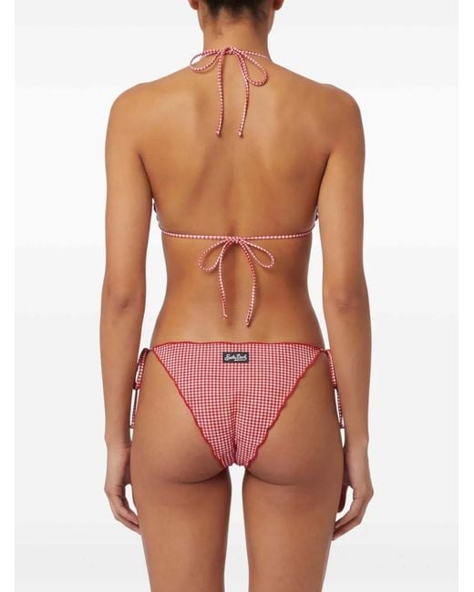 Mc2 Saint Barth Pink Sagitami Vichy Pattern Bikini