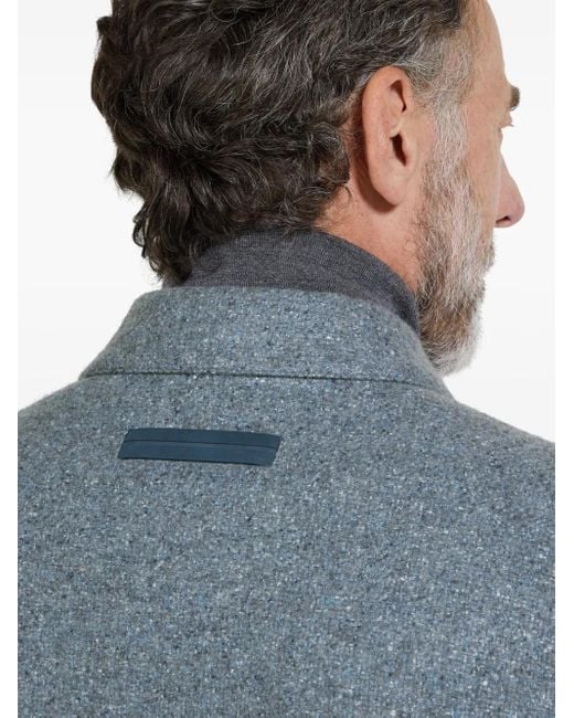Zegna Blue Patch-Pockets Jacket for men
