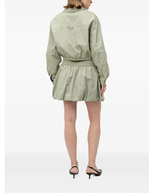 HUGO Green Mini Drawstring Bubble-Hem Skirt