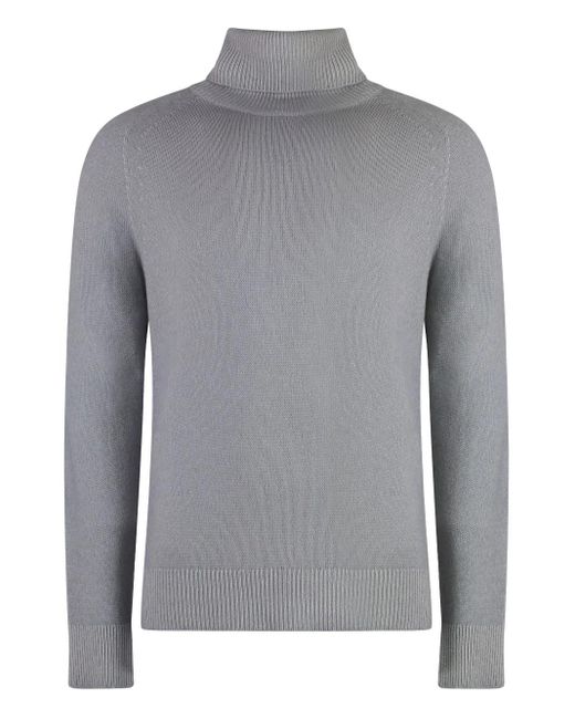 Malo Gray Roll-Neck Sweater for men