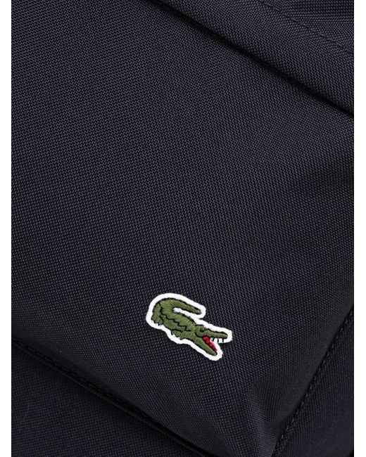 Lacoste Blue Logo-Patch Zip-Fastening Backpack for men