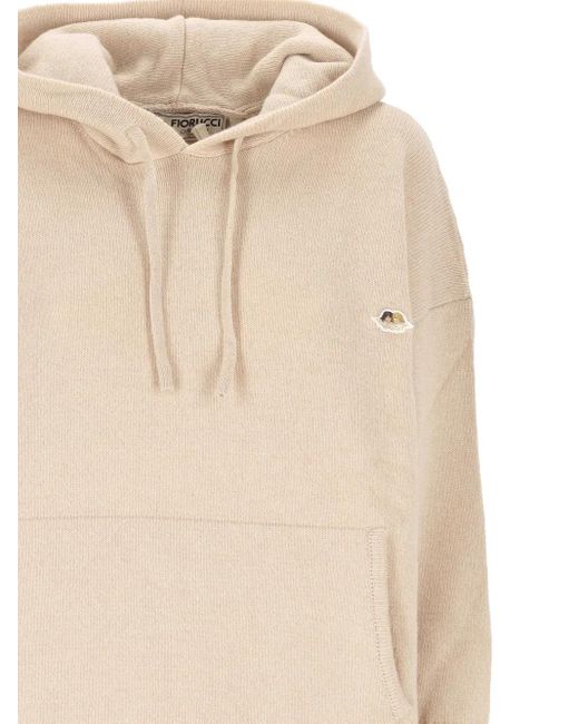 Fiorucci Natural Angel-Embroidered Hoodie