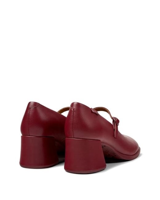 Camper Red Kora Buckle-Strap Pumps