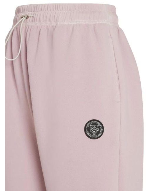 Philipp Plein Purple Logo-Patch Track Pants