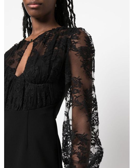 Gucci Black Lace-embellished Evening Dress