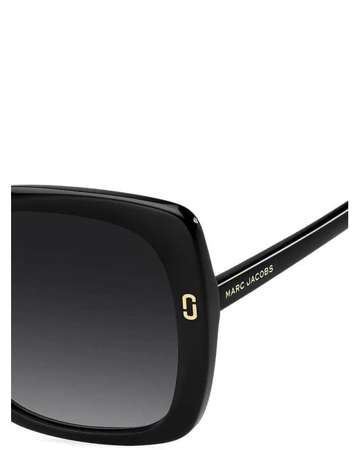 Marc Jacobs Black J Marc Square-Frame Sunglasses