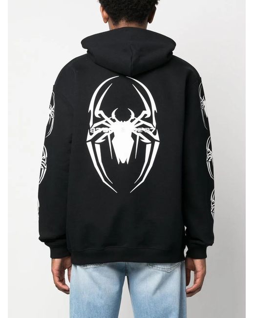 VTMNTS Black Logo Print Hoodie for men