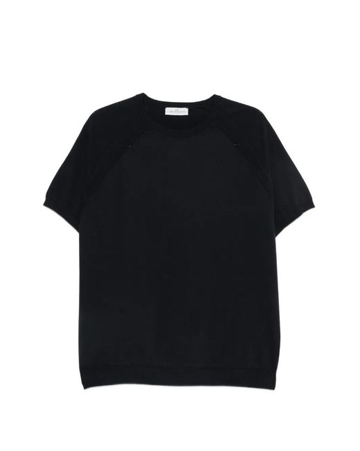 Jeordie's Black Raglan-Sleeve T-Shirt for men
