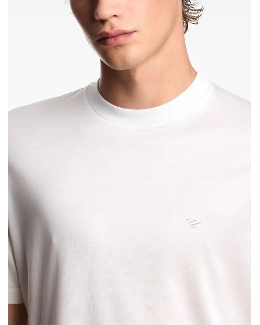 メンズ Emporio Armani イーグルロゴ Tシャツ White