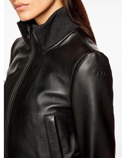 Chaqueta L-Hung con logo en relieve DIESEL de color Black