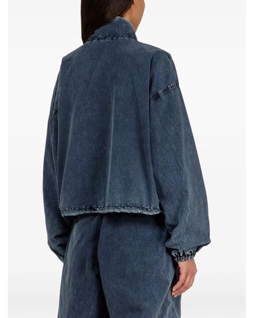 DIESEL Blue G-Leamer Acid-Wash Jacket