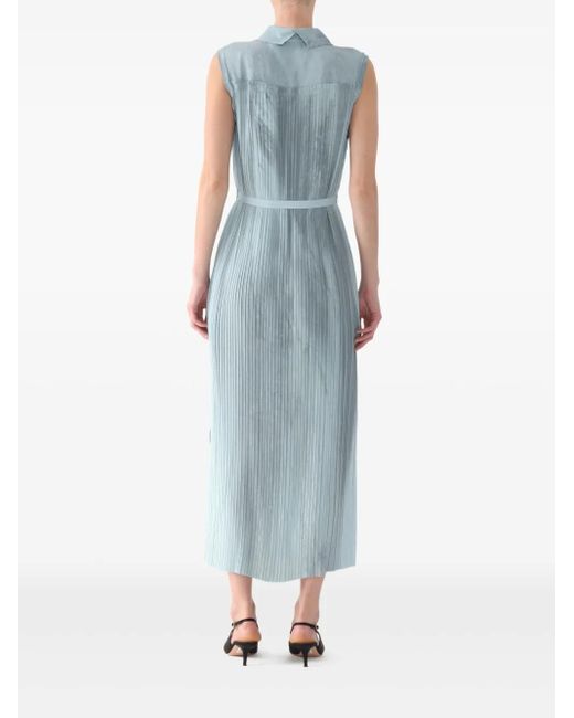 Jason Wu Blue Plissé-Effect Midi Dress