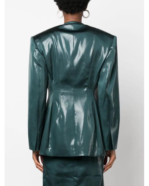 Blazer asimétrico con cuello en V Genny de color Green