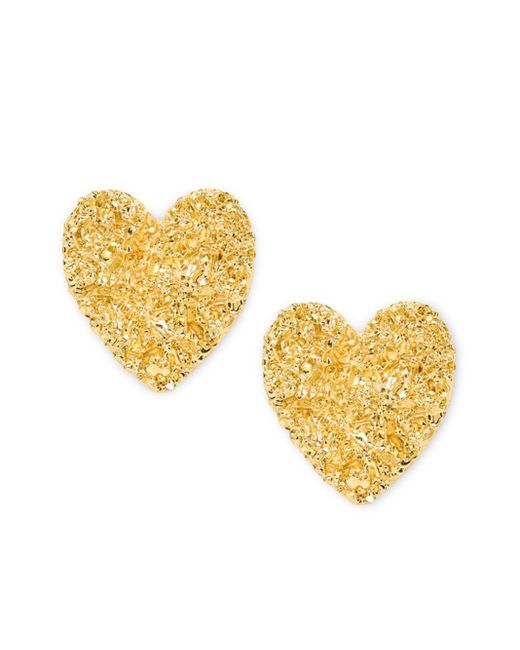 Amber Sceats Metallic Heart Earrings